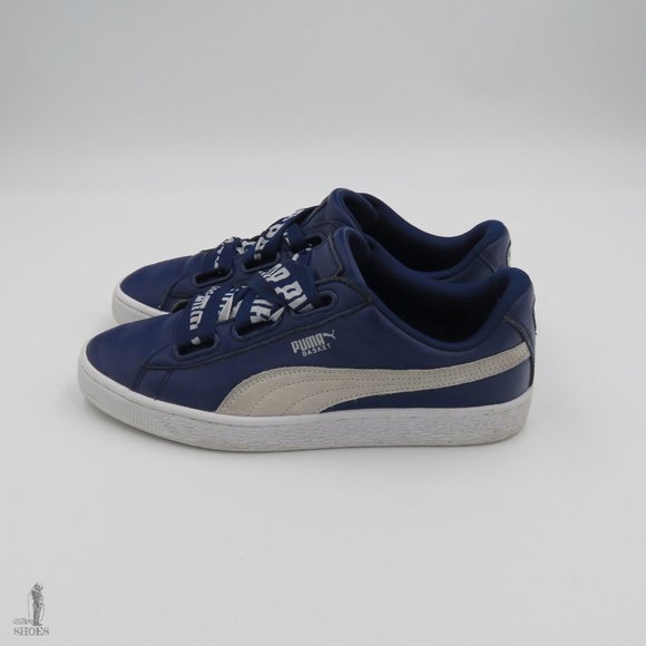 Puma Basket Heart DE Womens Sneakers 'Blue Depths' - Picture 3 of 9